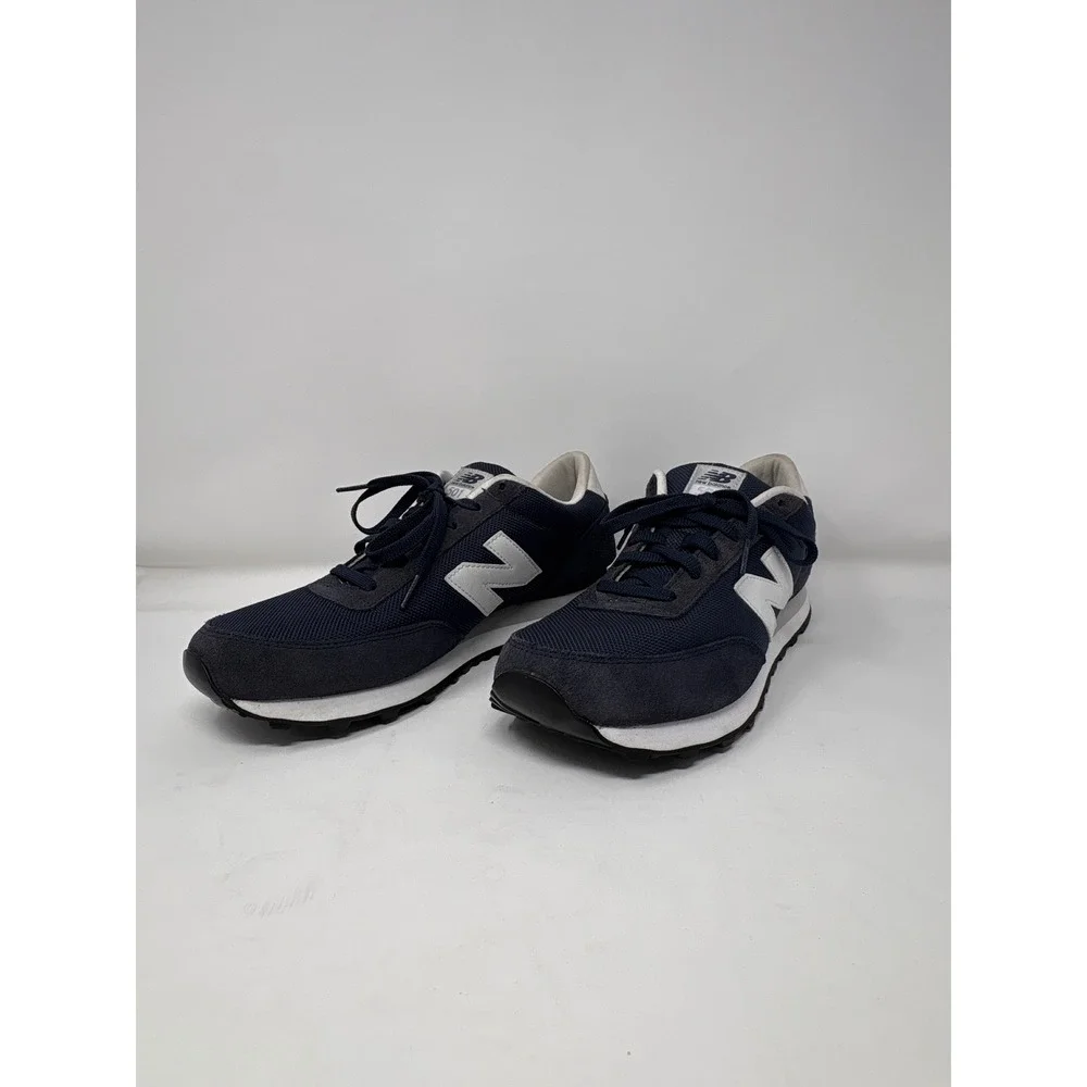 New Balance 501 Mens Navy Blue White Suede Mesh Sneakers ML501BKW - Picture 2 of 9